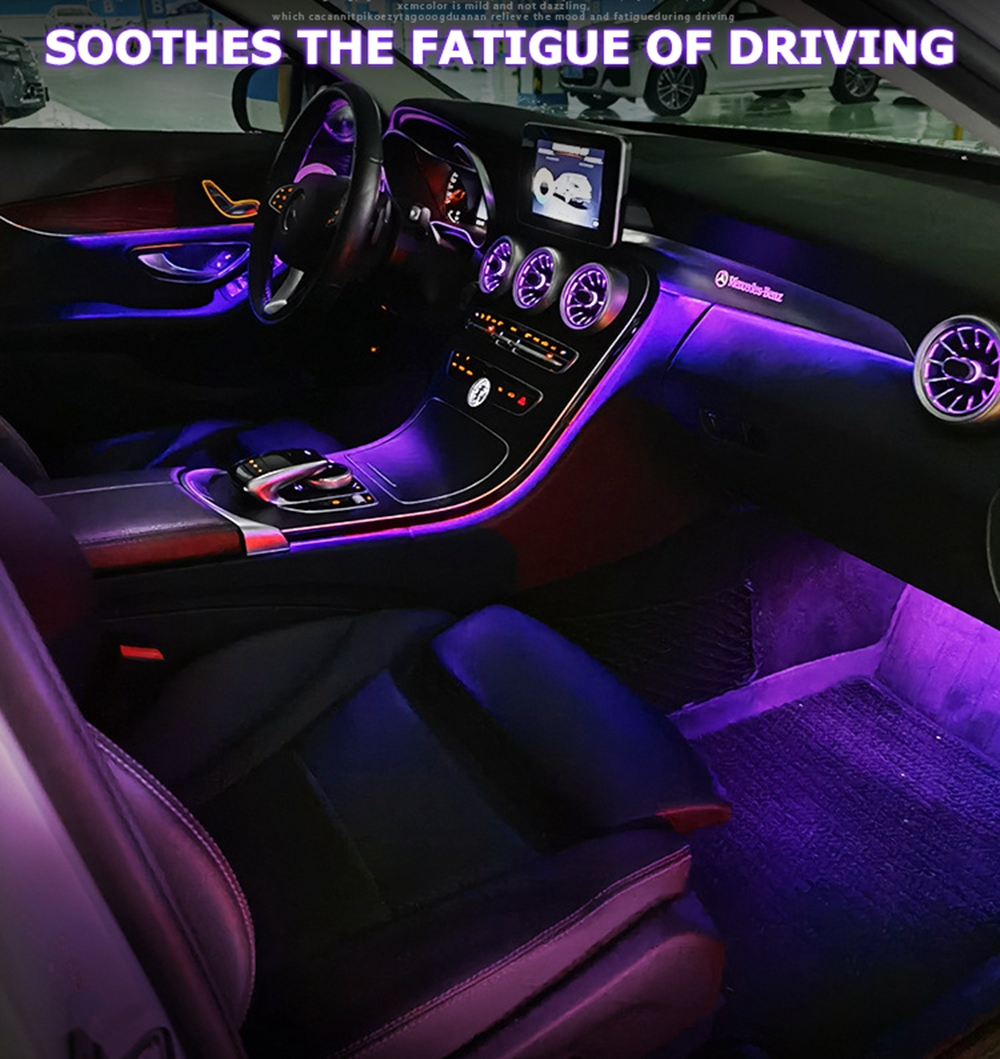 Phone Accessories App - LED 64-Color Car Mood Light for