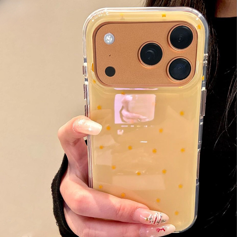 Yellow Phone Accessories - Fashion Yellow Star Pattern Phone Case