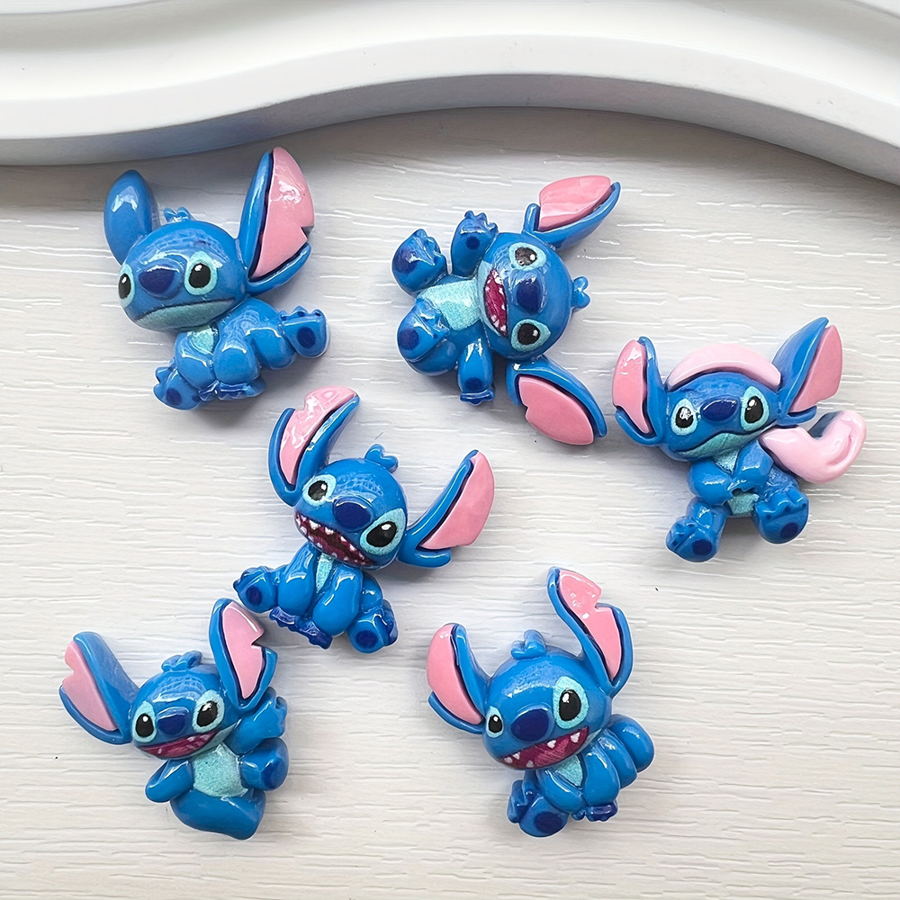 Phone Accessories For 11 Year Old Girl - 6pcs/lot Stitch Resin Hair Clip Accessories