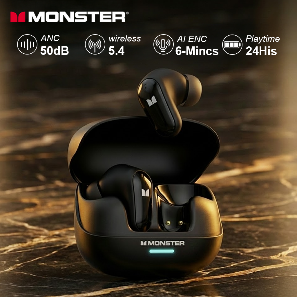 Phone Accessories Amazon - Monster Gaming Headphones Wireless Bluetooth 5.4