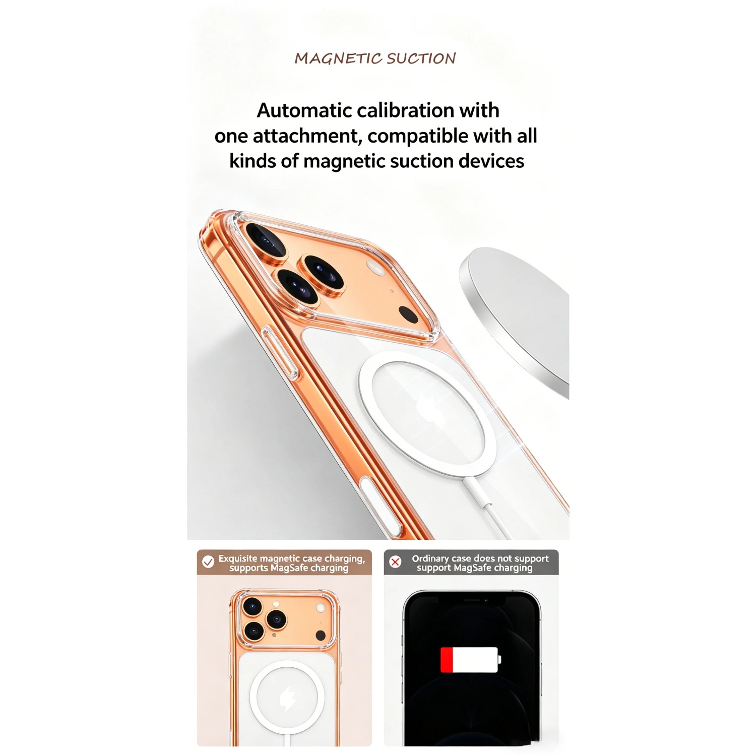 Magnetic Clear Case for iPhone – Yellow Phone Accessories Bewertung und Preis