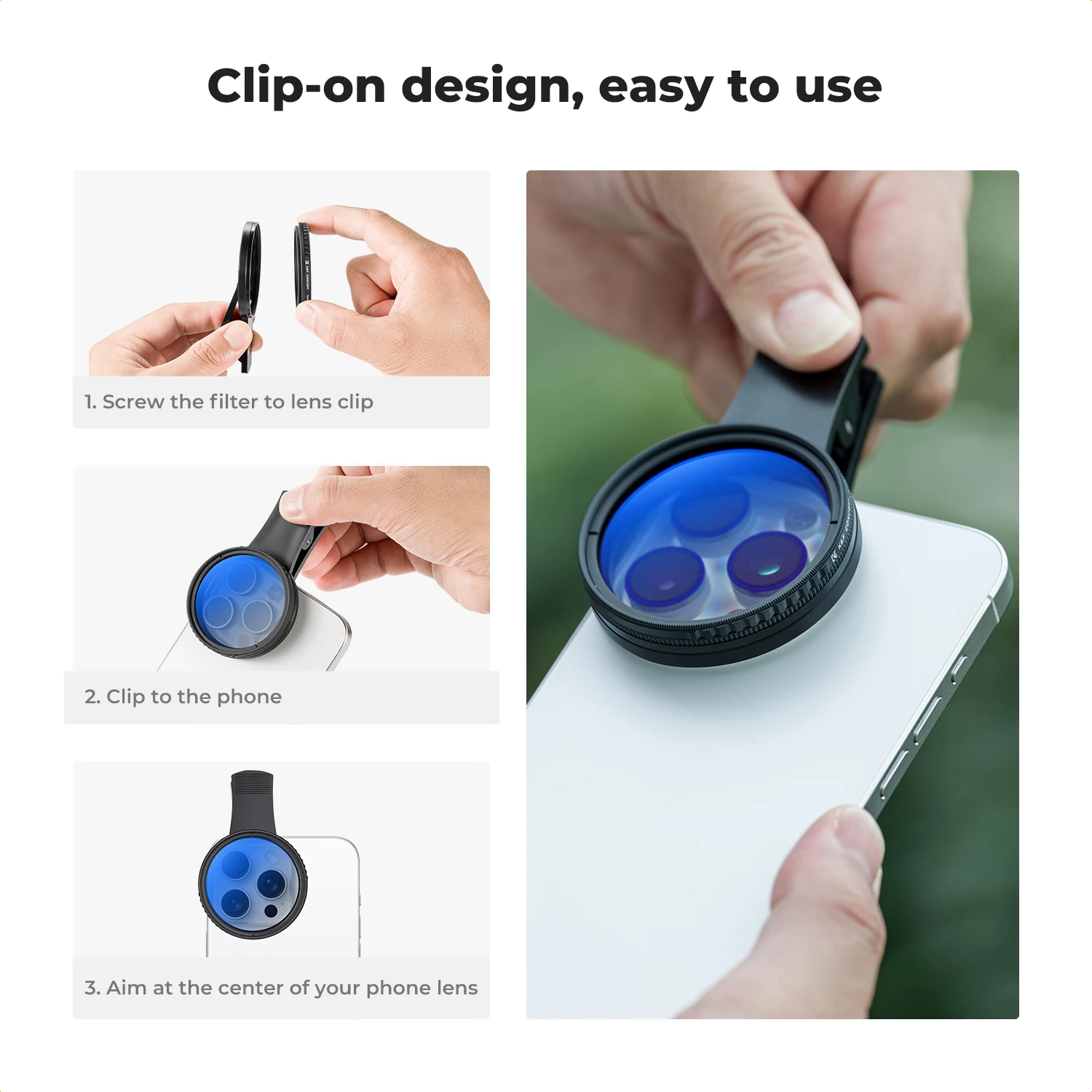 K&F CONCEPT 52mm Clip-on CPL C – Lens Camera Clip Bewertung und Preis