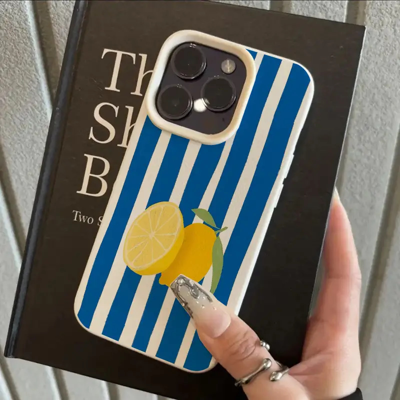Yellow Lemon Blue Stripe Patte – Yellow Phone Accessories Bewertung und Preis