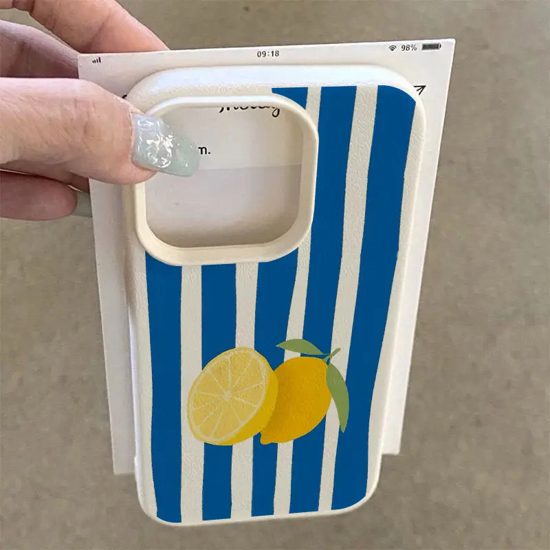Yellow Lemon Blue Stripe Patte – Yellow Phone Accessories Bewertung und Preis