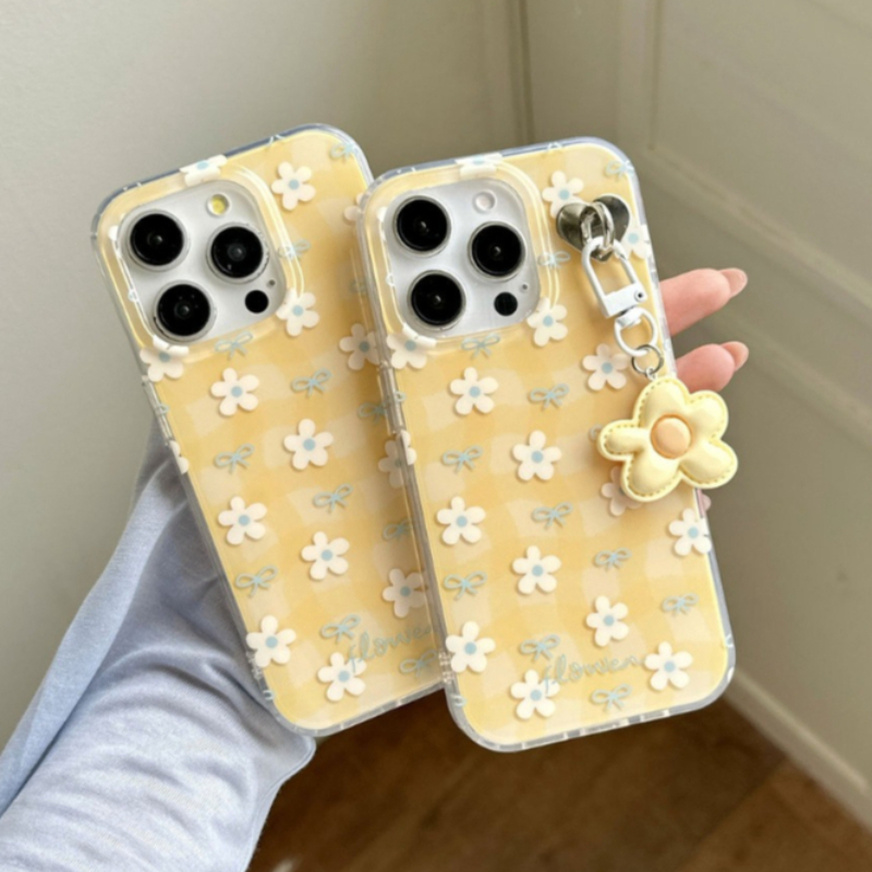 Cute Yellow Flower Pattern Pho – Yellow Phone Accessories Bewertung und Preis