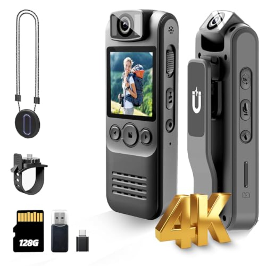 4K 128GB Body Camera for Outdo – Lens Camera Clip Bewertung und Preis