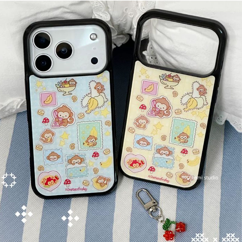 Korean Ins Blue Yellow Monkey  – Yellow Phone Accessories Bewertung und Preis
